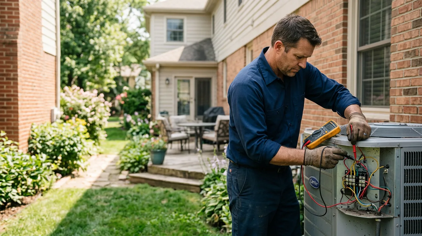 HVAC technician working near North Hollywood, CA